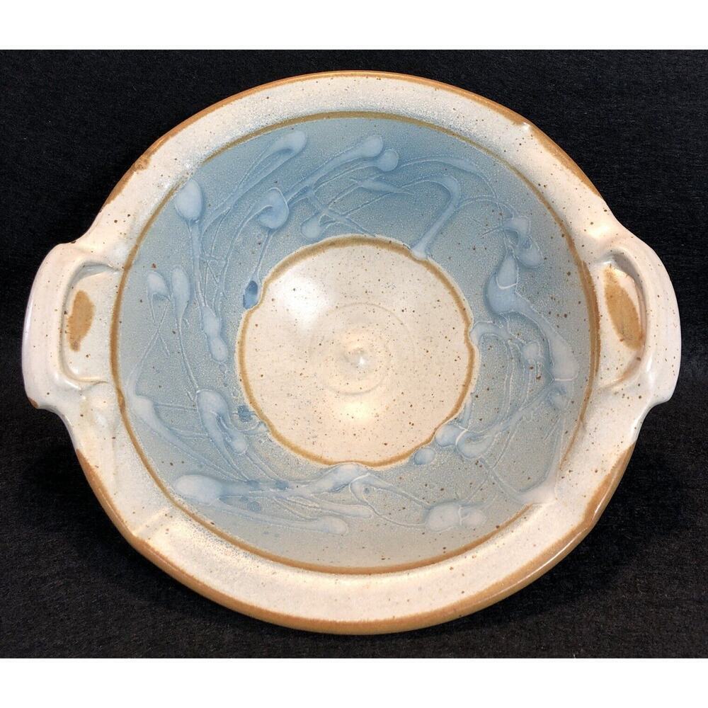 Vintage Studio Pottery Serving Bowl Signed Artisan READ